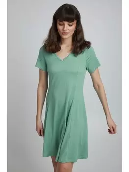 Короткое платье Fransa Jerseykleid FRFEMELVA 5 Dress - 20610635 Jerseykleid mit V-Ausschnitt, зеленый