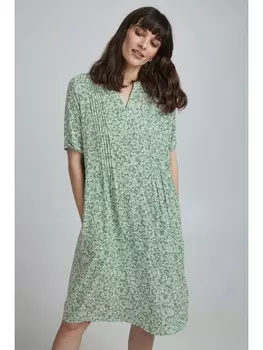 Короткое платье Fransa Sommerkleid FRFANINI 4 Dress - 20610513 Feminines Kleid mit All Over Print, зеленый