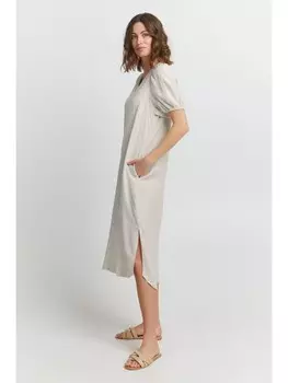 Короткое платье Fransa Sommerkleid FRLINEN DR 1 - 20610525 Kleid aus Leinenmix, белый