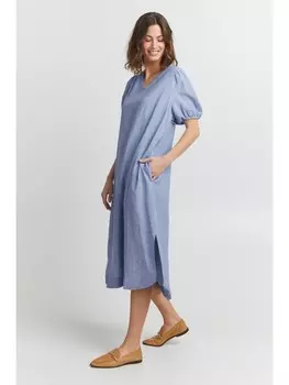 Короткое платье Fransa Sommerkleid FRLINEN DR 1 - 20610525 Kleid aus Leinenmix, синий
