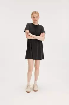 Короткое платье-футболка Monki, черный