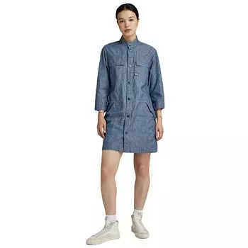 Короткое платье G-Star D24745-D186 Long Sleeve, синий