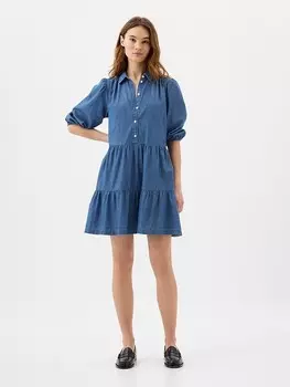 Короткое платье GAP Jeans, синий