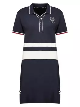 Короткое платье Geographical Norway Polo Kyliane, цвет dunkelblau/wei