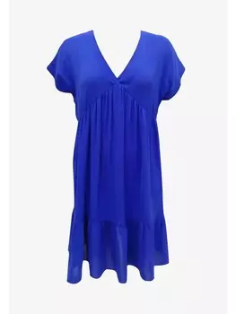 Короткое платье GINI LONDON Mini Gini V Neck, синий