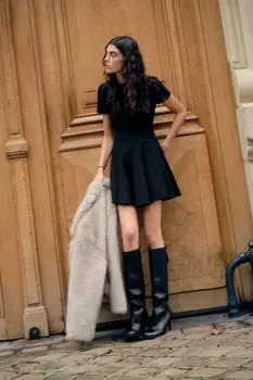 Короткое платье годе коллекция zw ZARA, черный