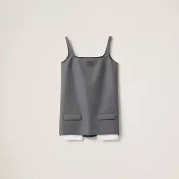 Короткое платье гризайль Miu Miu, серый