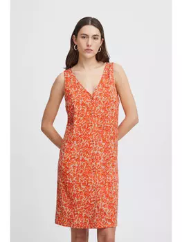 Короткое платье ICHI Blusen, оранжевый