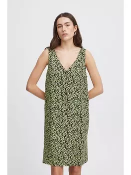 Короткое платье ICHI Blusen, зеленый