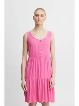 Короткое платье ICHI Blusenkleid IHMARRAKECH DR12 - 20118575 rmelloses Kleid mit Volants, розовый