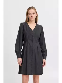 Короткое платье ICHI Jeanskleid, черный