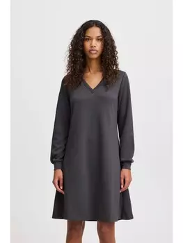 Короткое платье ICHI Jersey, серый