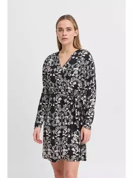 Короткое платье ICHI Jerseykleid, черный