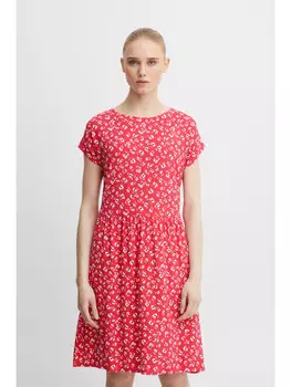 Короткое платье ICHI Jerseykleid IHLISA DR19 - 20118420 Modisches Jerseykleid, красный