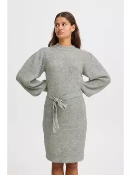 Короткое платье ICHI Midi, серый