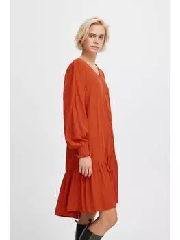 Короткое платье ICHI, оранжевый