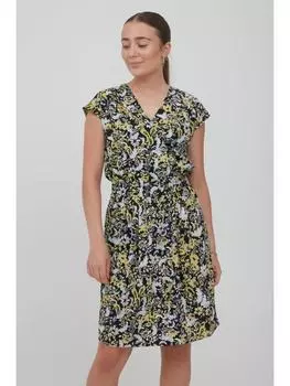 Короткое платье ICHI Sommerkleid IHBRUCE DR5 20114638 Sommerkleid mit Muster, черный