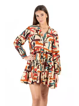 Короткое платье Isla Bonita by SIGRIS, цвет beige/bunt