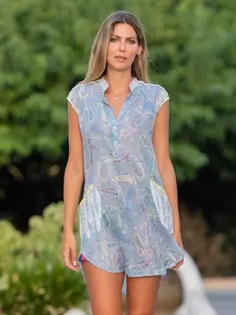 Короткое платье Isla Bonita by SIGRIS, цвет hellblau/bunt