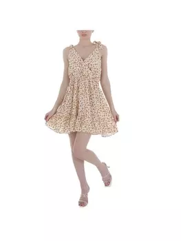 Короткое платье Ital-Design Kleid, цвет Gelb und Beige