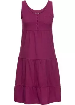 Короткое платье из хлопкового джерси John Baner Jeanswear, красный