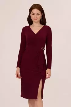 Короткое платье из матового джерси Adrianna Papell, красный