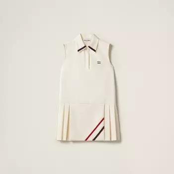 Короткое платье из мохера Miu Miu, бежевый