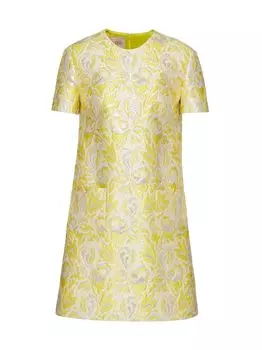 Короткое платье из парчи Iris Valentino, желтый