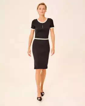 Короткое платье из тюля с коротким рукавом Dolores Promesas, черный