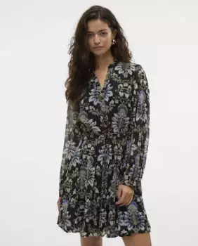 Короткое платье из воздушной ткани Vero Moda, многоцветный