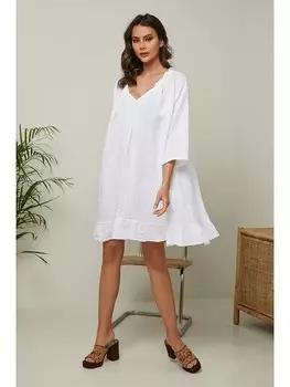 Короткое платье Josfine Leinen Jasmine, белый