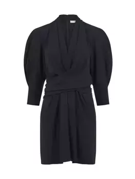 Короткое платье Katie с V-образным вырезом и вырезом Iro, черный