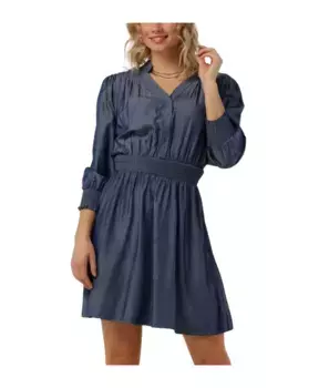 Короткое платье Келси стильное Minus, синий