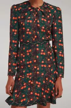 Короткое платье Клаудиа из оникса Акина Saloni, цвет akina onyx