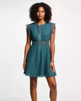 Короткое платье-колокол Morgan, синий