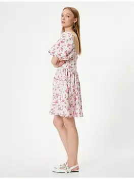 Короткое платье KOTON, цвет rosa gemustert
