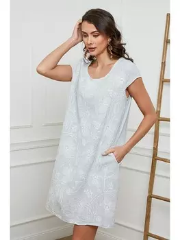 Короткое платье La Compagnie Du Lin Leinen, серый