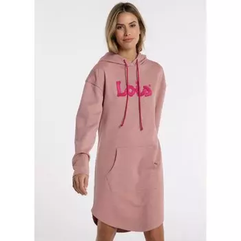 Короткое платье Lois Jeans 131329 Long Sleeve, розовый