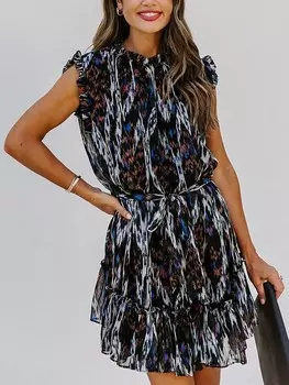 Короткое платье Milan Kiss, цвет schwarz/wei/blau