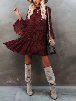 Короткое платье Milan Kiss Kleid, цвет Bordeaux/Bunt