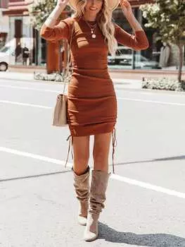 Короткое платье Milan Kiss, светло-коричневый