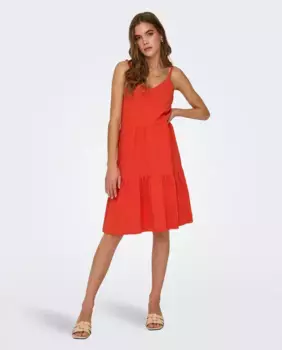 Короткое платье на бретелях jdy, красный