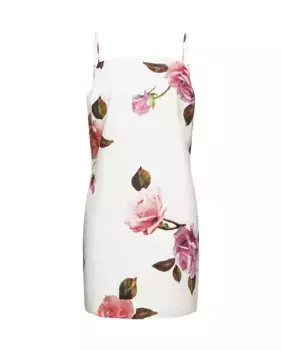 Короткое платье на бретелях с цветочным принтом Esprit Collection, мультиколор
