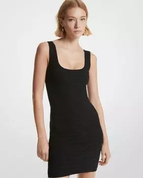 Короткое платье на бретелях с логотипами Michael Michael Kors, черный