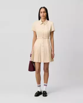 Короткое платье на пуговицах Claudie Pierlot, естественный