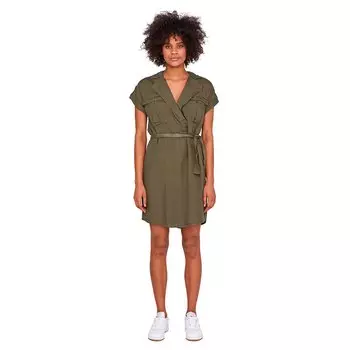 Короткое платье Noisy May Vera Endi Tencel, зеленый