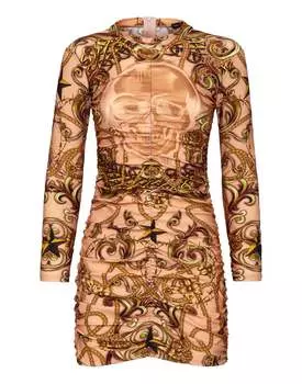 Короткое платье Новое Барокко PHILIPP PLEIN, бежевый