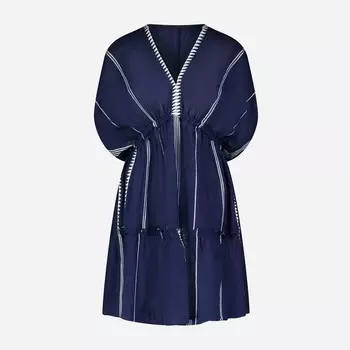 Короткое платье Nunu с глубоким вырезом Lemlem, синий