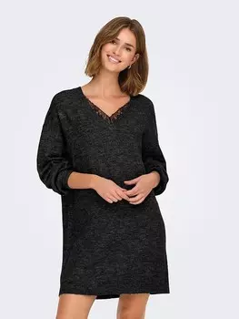Короткое платье ONLY Strickkleid, антрацит