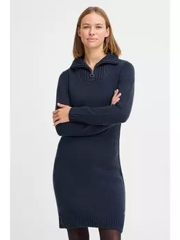 Короткое платье Oxmo Midikleid OXCARRYOLA 21301294ME modernes Strickkleid, синий